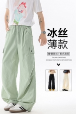 美式阔腿降落伞兵工装裤男夏季冰丝薄款防晒冲锋登山裤子KZ055P50，男装防晒衣，电商B312