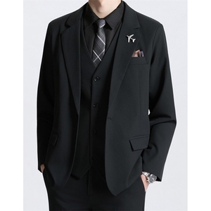 西装套装男士帅气青少年商务休闲新郎结婚礼西服三件套 TZ01图片