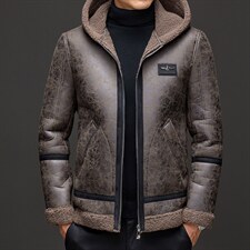2023冬季新款休闲连帽皮衣男中青年皮衣加绒男皮衣YL1019-P225,男装皮衣,电商B212（原钱塘6029）