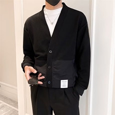 复古斜纹休闲卫衣男女款2026春秋季简约纽扣开衫上衣外套KS002，男装针织衫/毛衣，星座1116A-2（原606A-1）