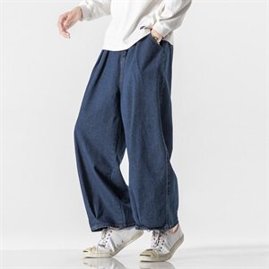 秋冬 大码港风日系牛仔休闲工装阔腿直筒裤拖地潮老爹裤 K802/P70图片
