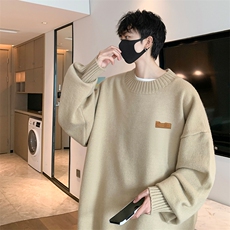 半高领毛衣男士大码针织衫男毛线衣男M18293-P45加绒款-P65，男装针织衫/毛衣，电商A040