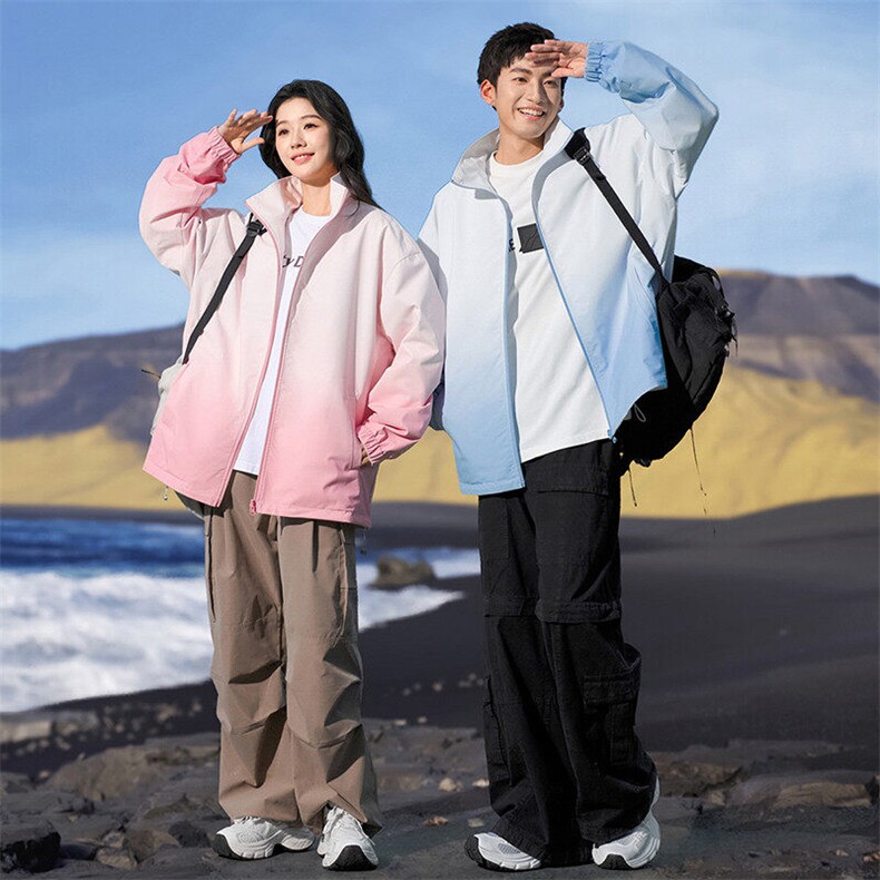 秋季宽松两面穿夹克男渐变立领上衣外套DSA157B-JK7906-P68,男装夹克,电商A157B