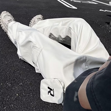 美式复古潮牌休闲长裤高街嘻哈多口袋宽松阔腿男卡其色伞兵工装裤，男装工装外套，星座601-2
