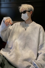 冬季高街扎染百搭休闲圆领套头衫针织毛衣男D5590-TP5588，男装针织衫/毛衣，电商A102