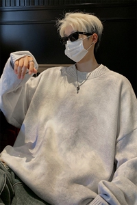 冬季高街扎染百搭休闲圆领套头衫针织毛衣男 D5590-TP5588图片