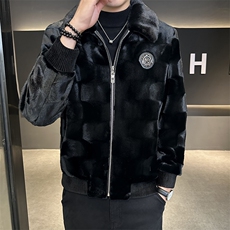 主推秋男士商务休闲纯色夹克金貂绒外套中年时尚上衣ZX8906-P225，男装夹克，星座1105-3