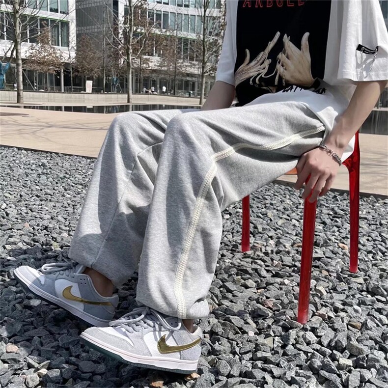 ins超火网红休闲裤男潮牌高街束脚运动裤春夏季九分裤子K1948-p35，女装休闲裤，星座1008-2
