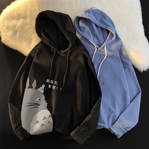 WY2150-P35加绒款-P40 纯棉连帽卫衣男大码运动帽衫宽松薄外套男图片