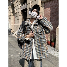 春秋美式复古重磅刺绣外套男女宽松休闲chic小香风夹克慵懒风上衣，男装夹克，星座516A