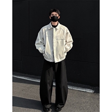 双面穿皮衣格子夹克外套机车服J2456-P85，男装夹克，星座1213