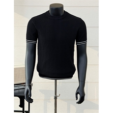 肌理感圆领T恤针织短袖打底衫K87001-P53，男装T恤，星座1012-1