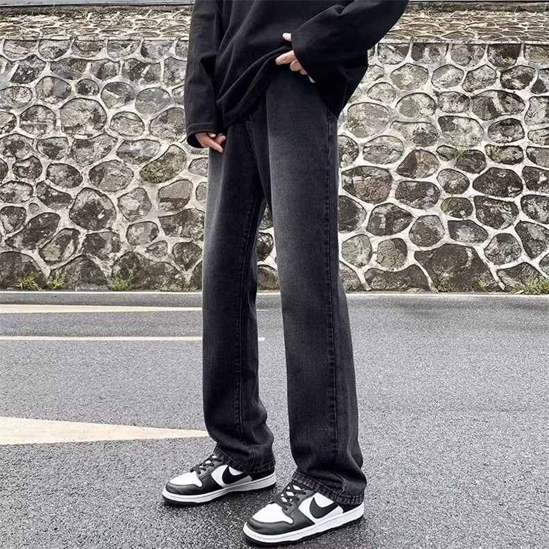 美式高街vibe复古牛仔裤男女四季日常通勤百搭直筒长裤子,男装牛仔裤,星座1013-1