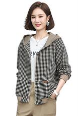 加绒加厚2024秋冬款新款中老年妈妈短款外套女秋冬装卫衣中年上衣，女装短外套，丽影随形