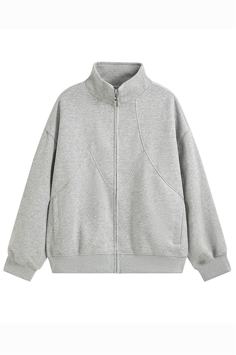 重磅加绒奥粒绒结构款500克拉链开衫卫衣外套RH5332JR-P65,女装短外套,星座610B-1