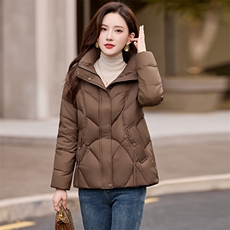 现货！2025年冬季新款时尚气质优雅立领羽绒服，女装羽绒服，涵墨