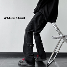 美式ins高街vibe重工艺水洗复古黄泥牛仔裤货号K2316P55，男装牛仔裤，电商A063