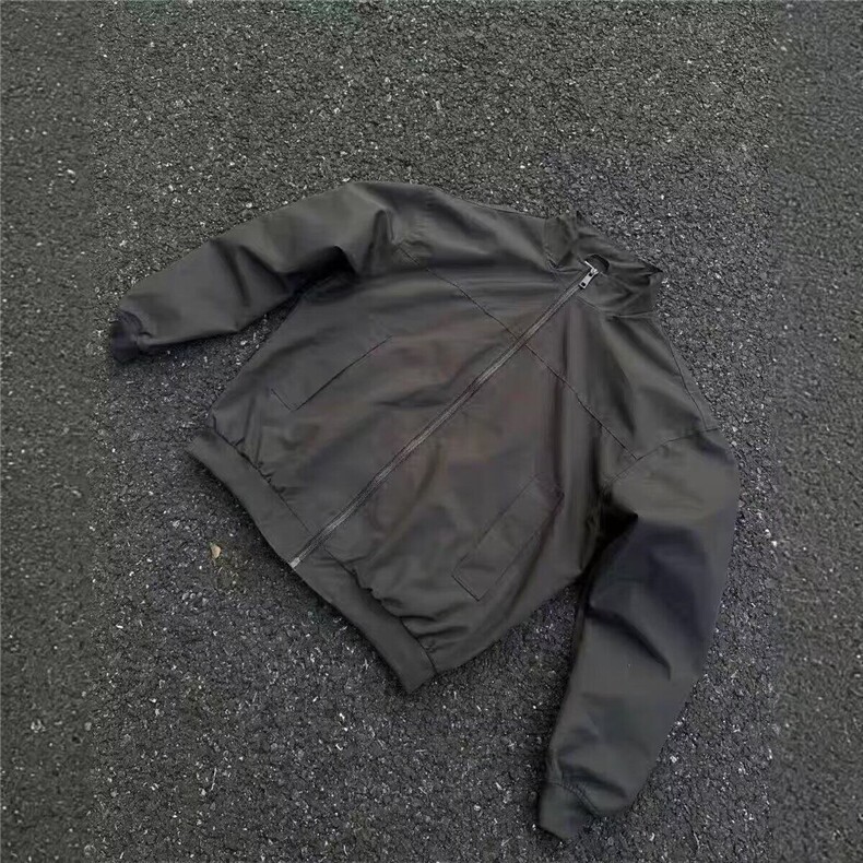 美式教练飞行员夹克男生痞帅硬汉穿搭短款外套cleanfit立领棒球服,男装夹克,星座506A