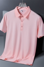 夏季冰丝Polo衫男士2025新款商务休闲凉感翻领短袖T恤PL12359-P28，男装Polo衫，星座610（原A335）