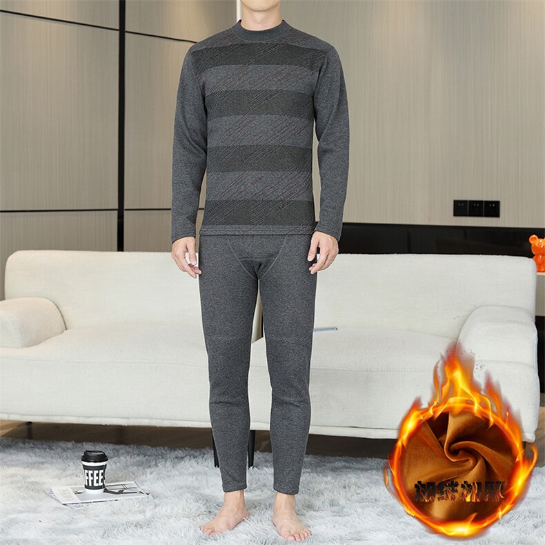 秋冬保暖内衣男士半高领秋衣秋裤休闲保暖套装310B-3-TZ5006-P60,男装棉衣,星座310B-3