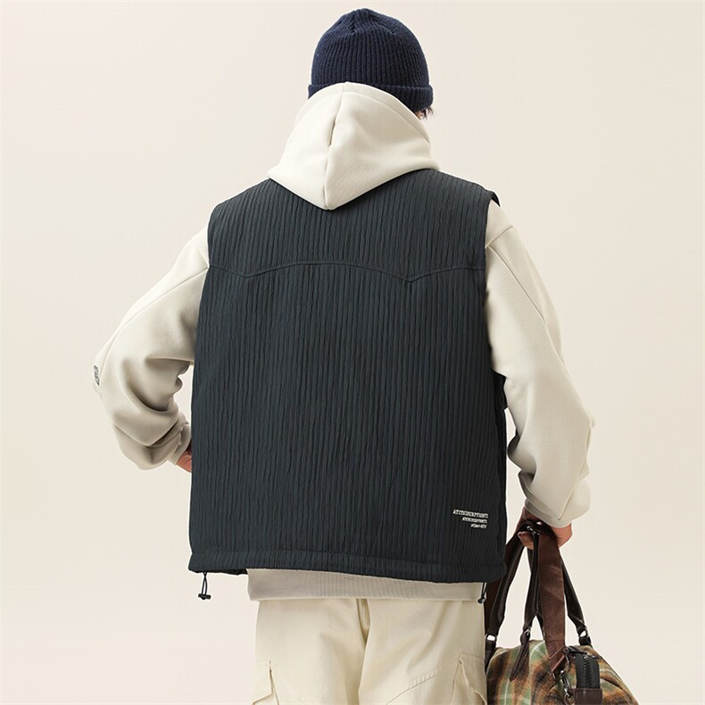 2025冬季新款男日系潮牌立领白鸭绒羽绒服加厚马甲棉衣YR70-F199,男装羽绒服,电商A101（原外27）