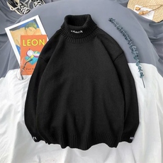主推ins超火秋冬季高领毛衣男韩版宽松潮流bf中性针织衫813-p35，男装针织衫/毛衣，星座1008-2