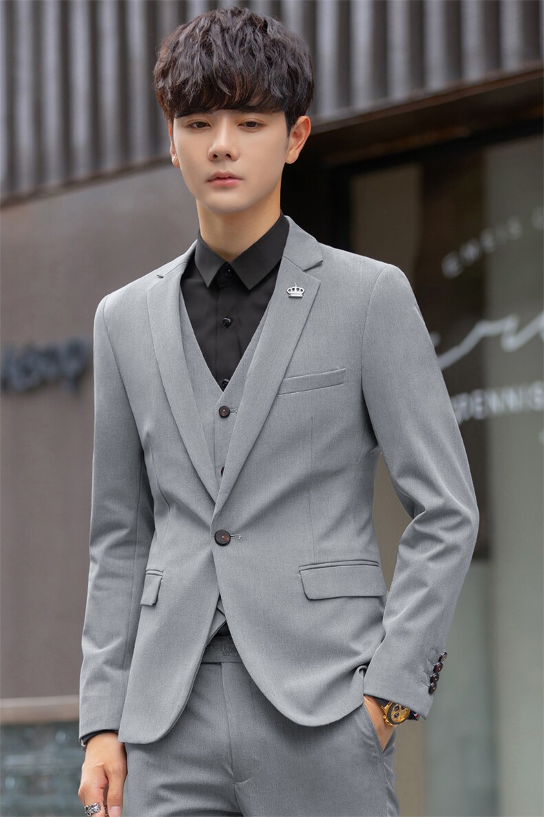 西装男套装韩版修身三件套商务休闲西服英伦风礼服9825p285控489,男装西服套装,电商A355（原A415）
