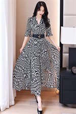 杭州真丝连衣裙2025春季新款妈妈装高端大牌桑蚕丝长袖裙子高级感，女装连衣裙，尚娜萱