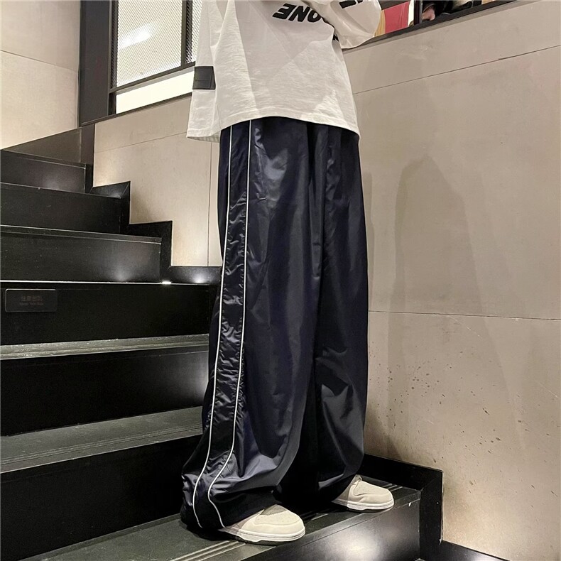 工装裤男春秋美式复古抽绳宽松大口袋休闲束脚运动裤GK236-P35,男装休闲裤,星座1109-3