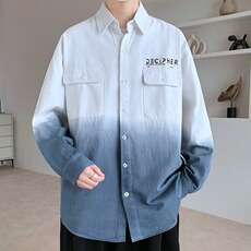 1506-1/C5201/P39男款衬衫秋季宽松小众设计感上衣男生潮流百搭，男装衬衫，星座1506-1