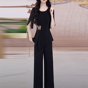 泓澄茂时尚套装女春夏2026年高档气质高端复古减龄妈妈两件套裤子，女装套装/套裙，超越