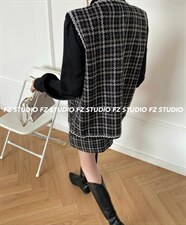 秋季新款，小香马甲套装，女装马甲，F/TU