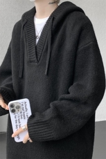 900g重磅毛衣男卫衣外套宽松慵懒针织衫复古羊毛衫线衣MY19006P78，男装针织衫/毛衣，电商B312