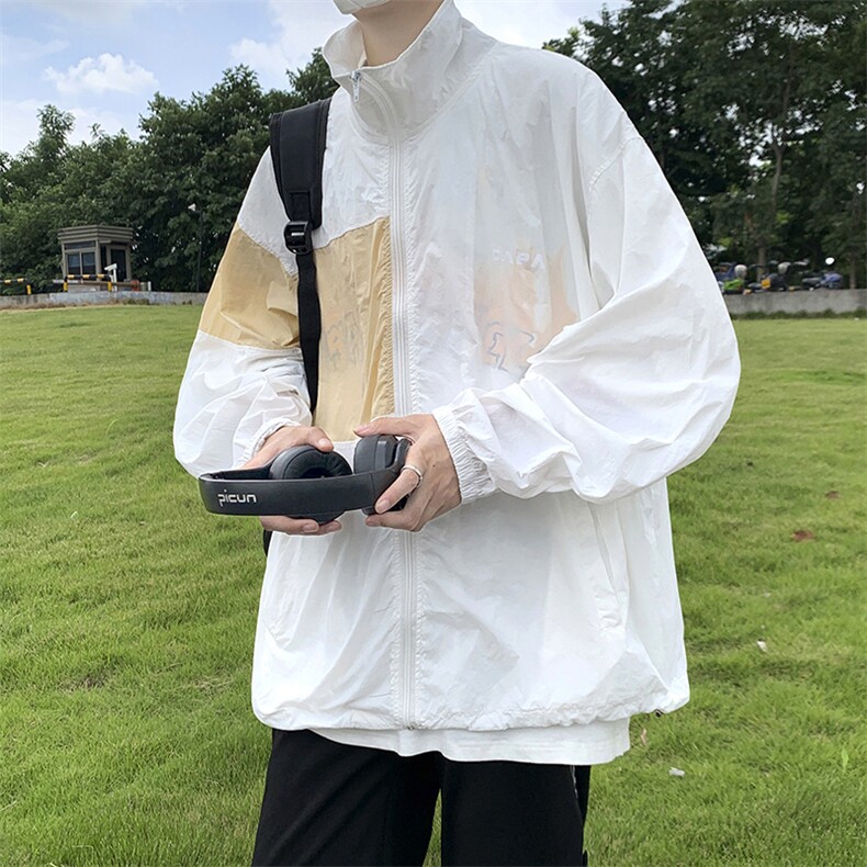 日系原宿风披风外套男秋季新款夹克防晒衣J157P38图片