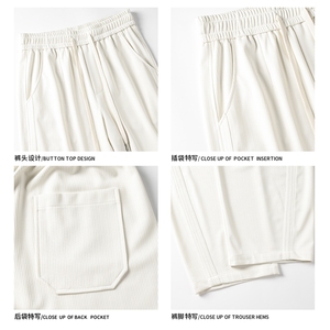 2025 秋季新款 白底廓形织带弯刀冰丝裤M-5XL HK25673-特P35图片