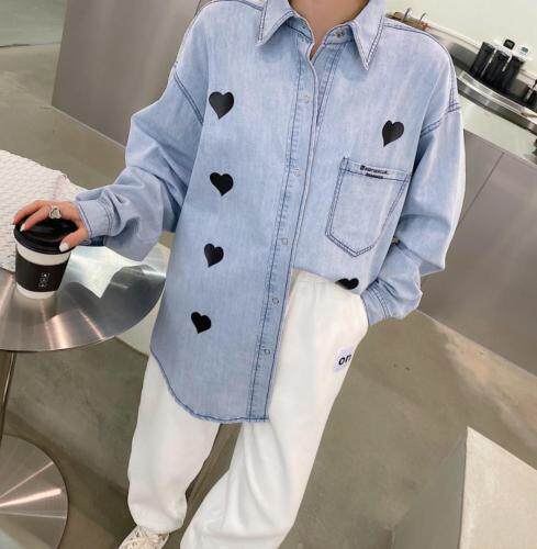 【现货】春季牛仔衬衣，均码，女装，玲珑颂