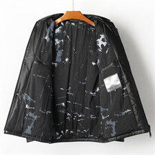 W20111海宁皮衣男头层牛皮白鸭绒羽绒服短款连帽皮夹克男P730,男装皮衣,电商B360