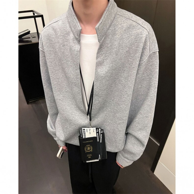 网图秋装美式层次感假两件立领卫衣男TX222Y-P60卫裤TX222K-P48,男装休闲裤,电商C213(原B265)
