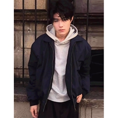 藏青色飞行员夹克外套男秋冬款短款棉服夹棉棒球服J832，男装夹克，星座1116A（原606A-3）