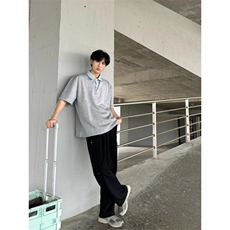 短袖男款夏季polo衫学院风拼料翻领T恤男假两件T719，男装T恤，星座1116A（原606A-3）