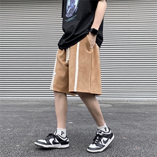280g重磅麂皮绒短裤男夏季美式宽松五分裤A411P45，男装牛仔裤，电商A309