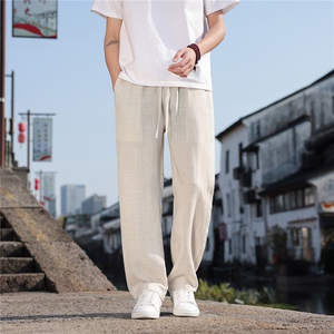 2026夏季新款宽松大码纯色休闲风男装天丝休闲裤K2611
