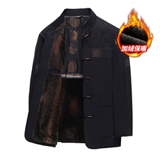 继续主推中老年风唐装棉服男中山装盘扣外套复古加绒棉衣，男装棉衣，钱塘723