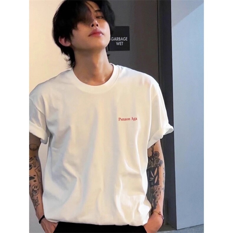 可设48小时发货支持抖音得物来样二开230克重磅美式短袖t恤MT420，男装T恤，电商A486