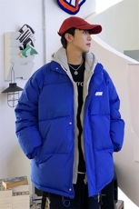 2025新款假两件棉服连帽棉衣男女面包服加厚棉袄外套3314-P80，男装棉衣，星座207