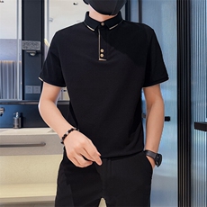 2025夏季短袖T恤翻领Polo衫延续23003-特P45，男装T恤，电商D342