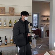 816B-WT028-P108韩加厚保暖棉衣纯色宽松冬装面包服棉袄外套，男装棉衣，星座816B
