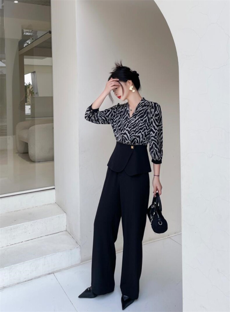 2023年时装女人味套装，女装职业装，贻思茗