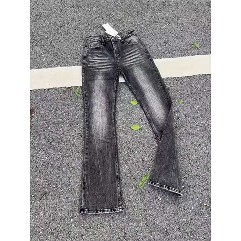 美式复古闪电裂纹牛仔裤加绒加厚直筒裤拖地阔腿裤K8002-P52网图,男装牛仔裤,电商B245