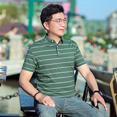 男装夏季新款保罗polo衫男短袖翻领美式商务带领半袖t恤男士薄款，男装Polo衫，电商B212（原钱塘6029）